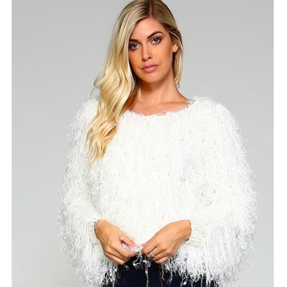 ✨Winter White Fluffy Sweater✨ - Picture 2 of 4